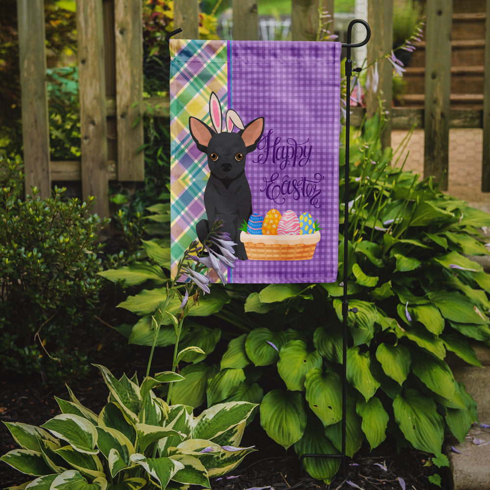 Black Chihuahua Easter Flag Garden Size  the-store.com.