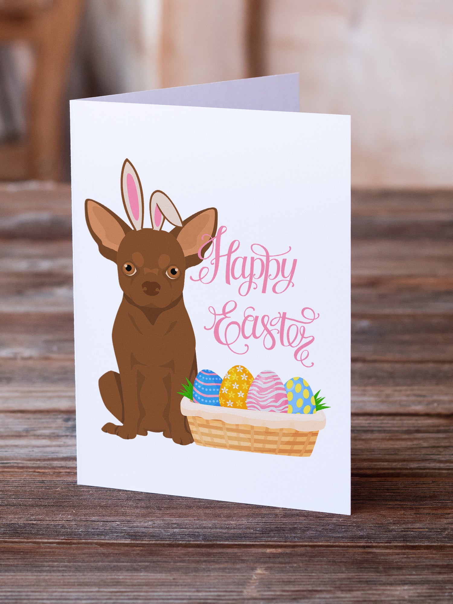 Buy this Chocolate Chihuahua Easter Greeting Cards and Envelopes Pack of 8
