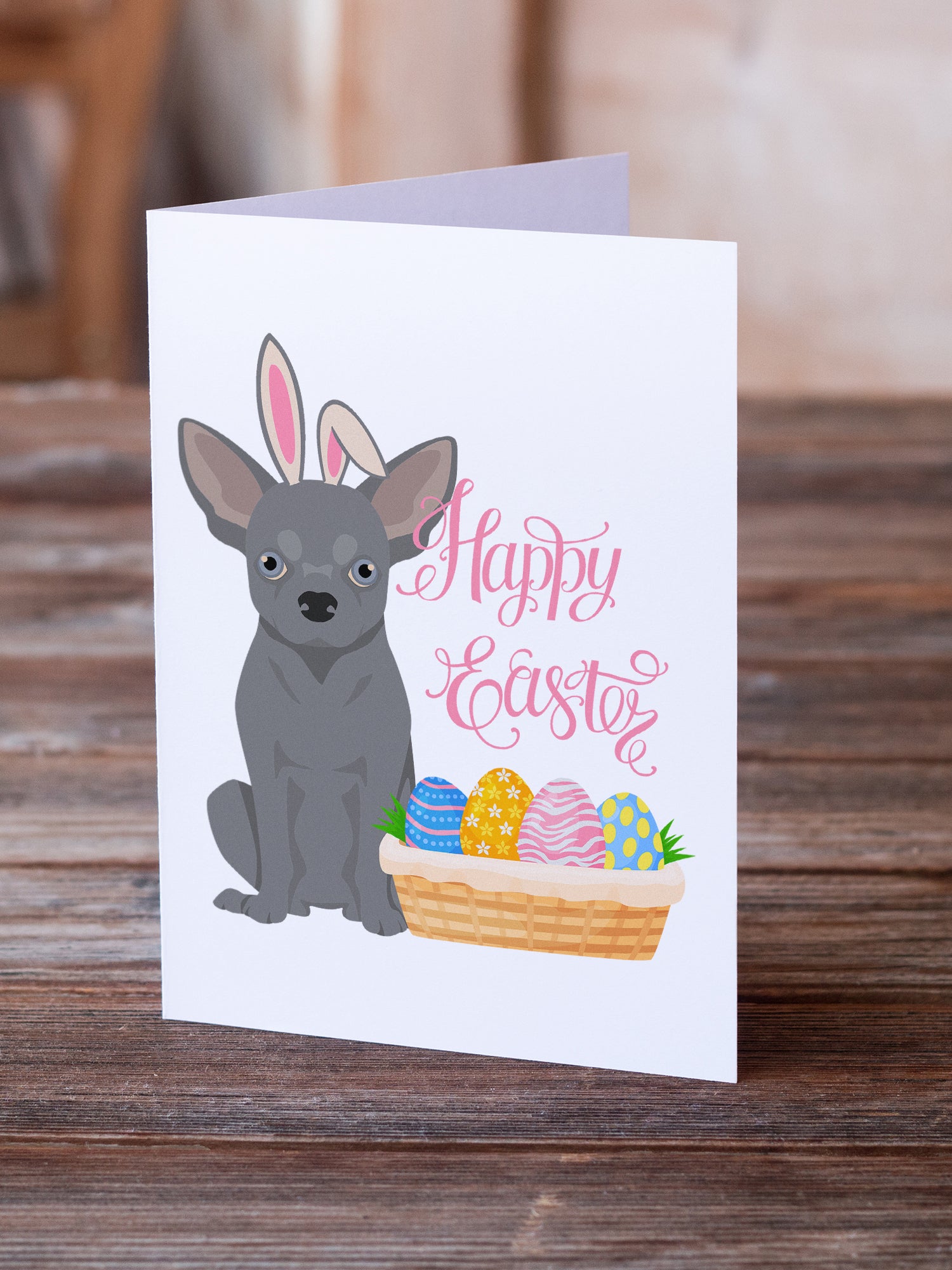 Buy this Blue Chihuahua Easter Greeting Cards and Envelopes Pack of 8