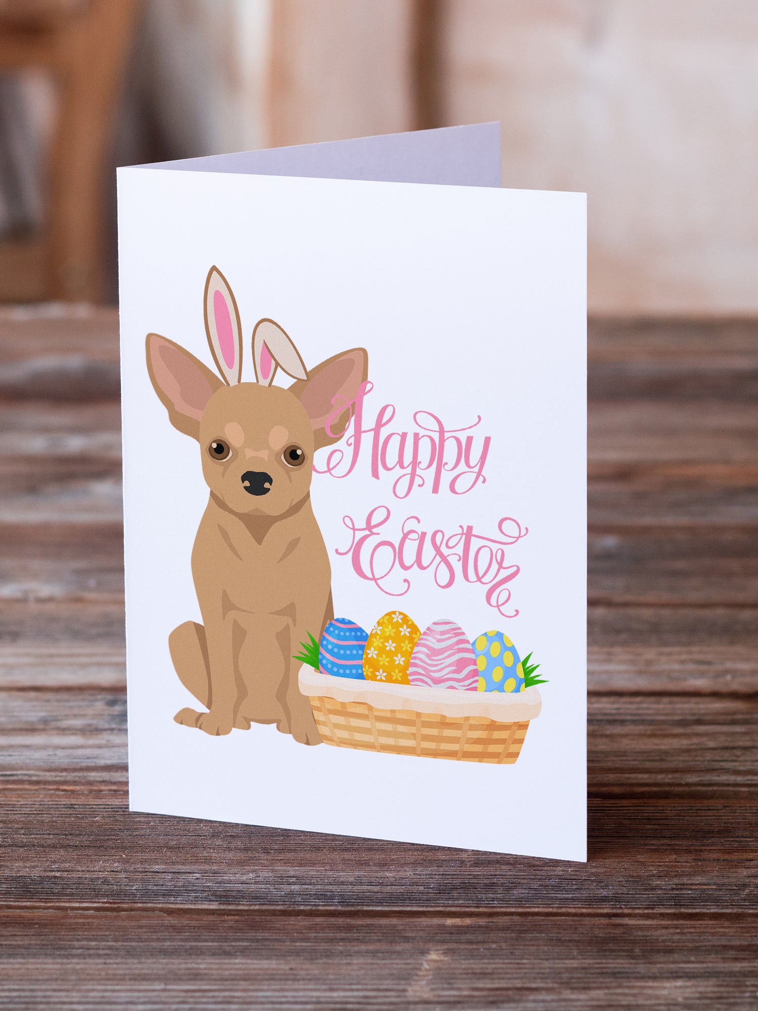 Buy this Gold Chihuahua Easter Greeting Cards and Envelopes Pack of 8