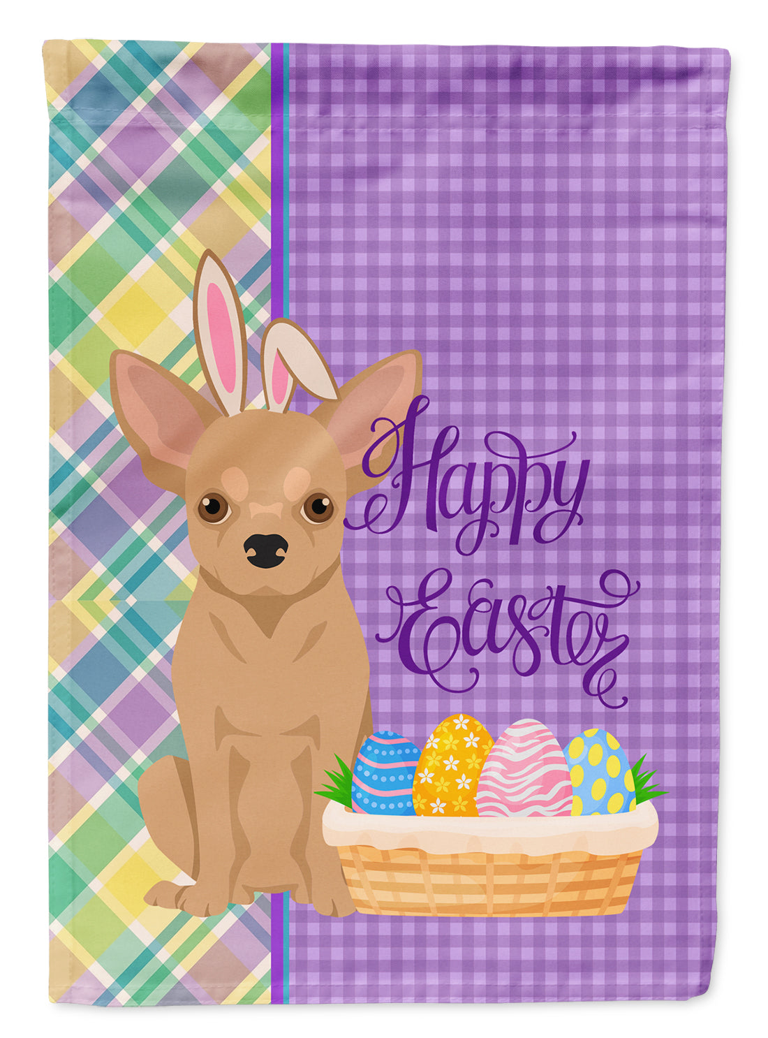 Gold Chihuahua Easter Flag Garden Size  the-store.com.