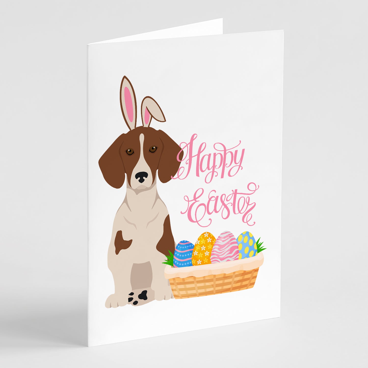 Buy this Red Piebald Dachshund Easter Greeting Cards and Envelopes Pack of 8