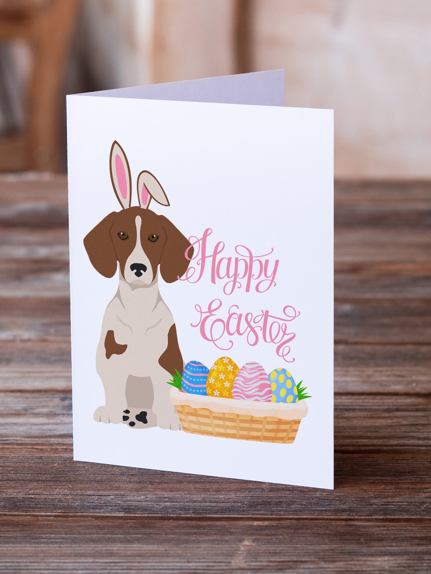 Buy this Red Piebald Dachshund Easter Greeting Cards and Envelopes Pack of 8
