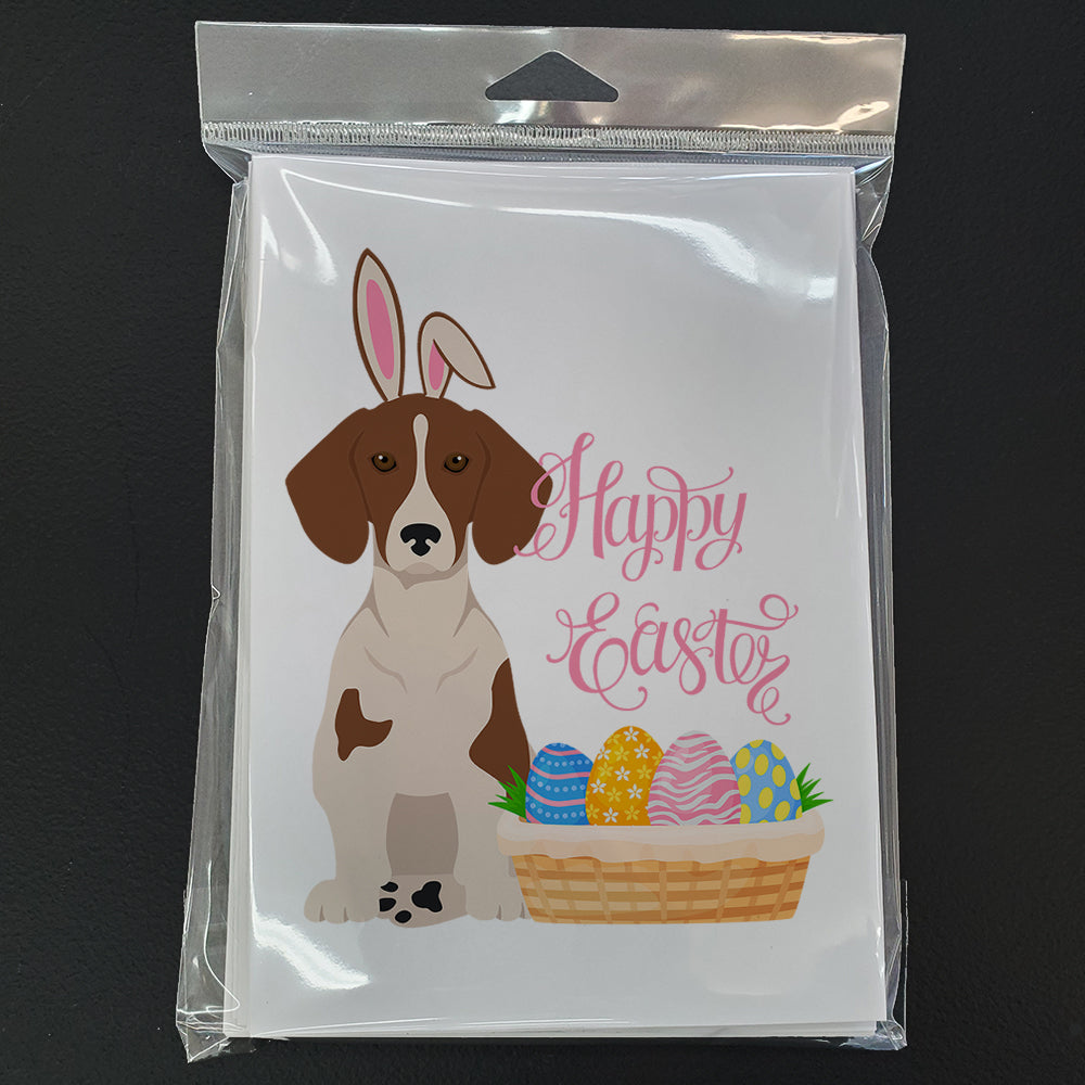 Caroline's Treasures Red Piebald Dachshund Easter Greeting Cards - Blank Note Cards – 8-Pack of Artist-Designed Cards with Envelopes