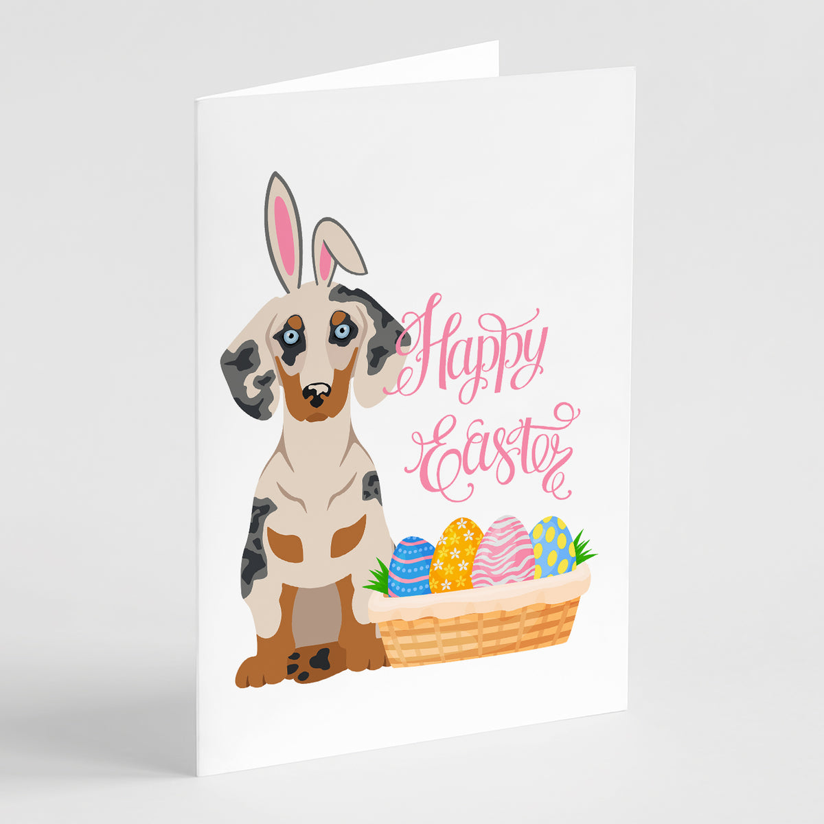 Buy this Cream Dapple Dachshund Easter Greeting Cards and Envelopes Pack of 8