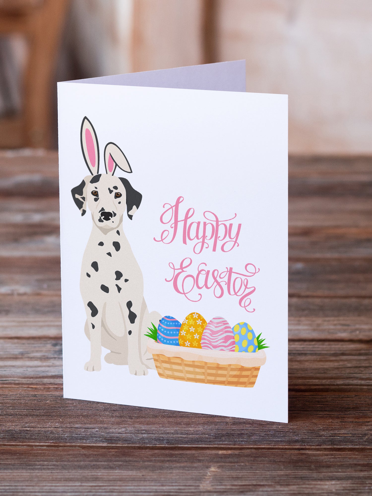 Dalmatian Easter Greeting Cards and Envelopes Pack of 8 - the-store.com