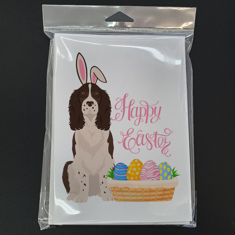 Liver English Springer Spaniel Easter Greeting Cards and Envelopes Pack of 8 - the-store.com
