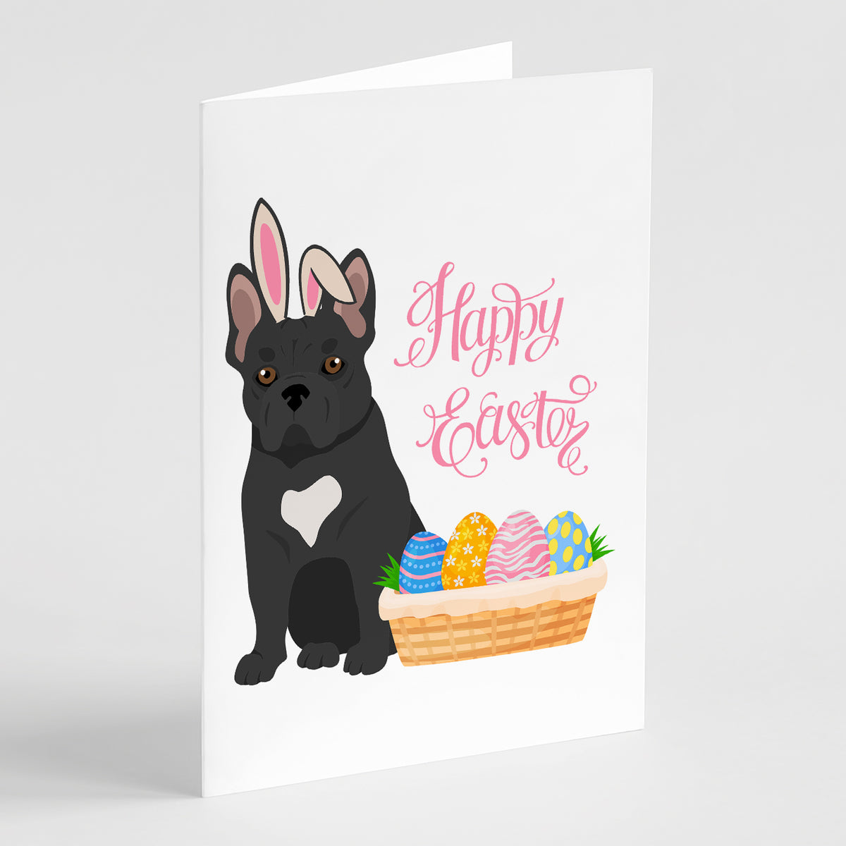 Buy this Black French Bulldog Easter Greeting Cards and Envelopes Pack of 8