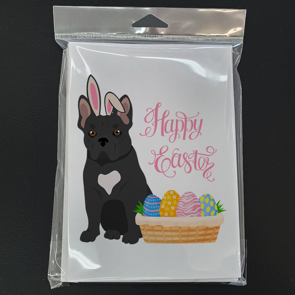 Black French Bulldog Easter Greeting Cards and Envelopes Pack of 8 - the-store.com