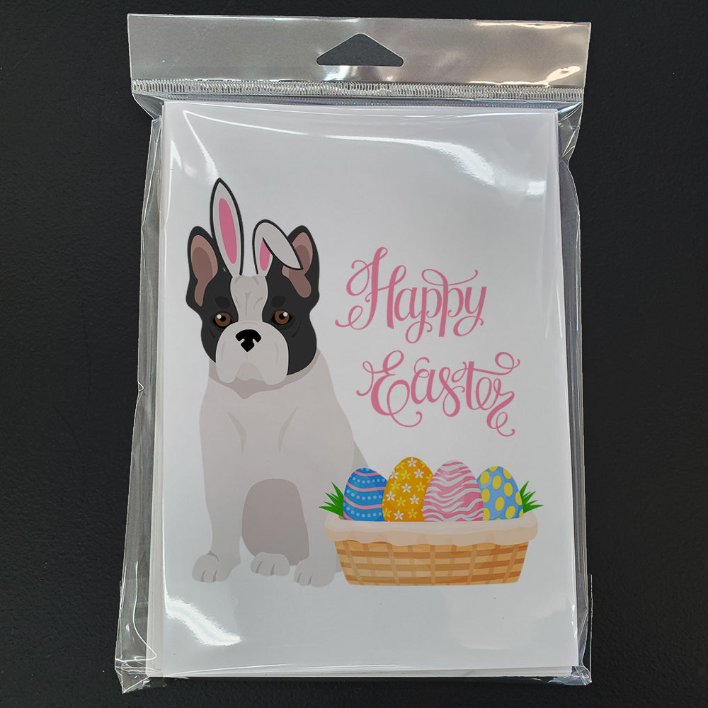 Black and White French Bulldog Easter Greeting Cards and Envelopes Pack of 8 - the-store.com