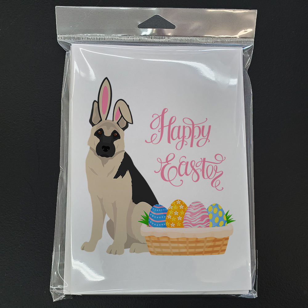 Black and Silver German Shepherd Easter Greeting Cards and Envelopes Pack of 8 - the-store.com