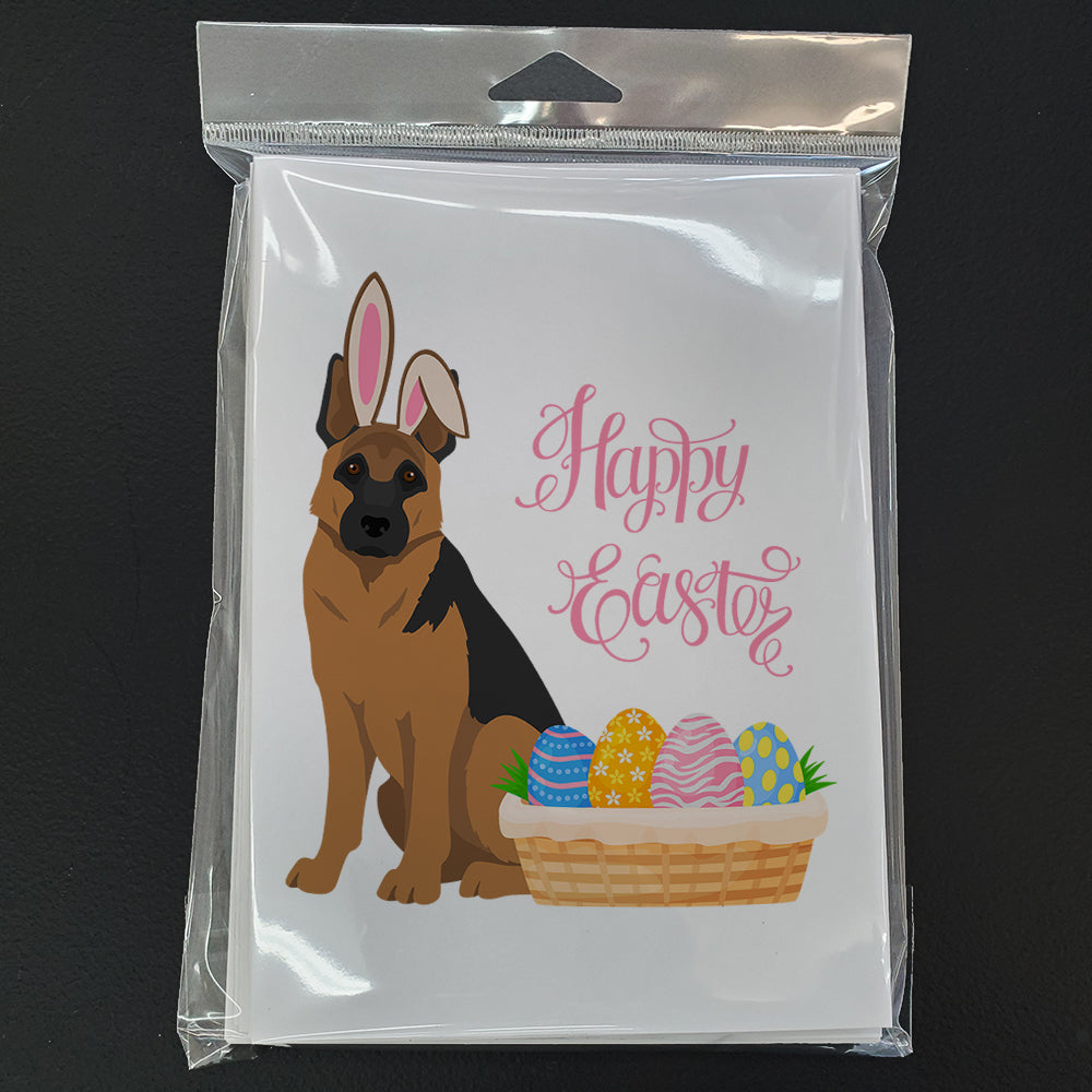 Black and Tan German Shepherd Easter Greeting Cards and Envelopes Pack of 8 - the-store.com