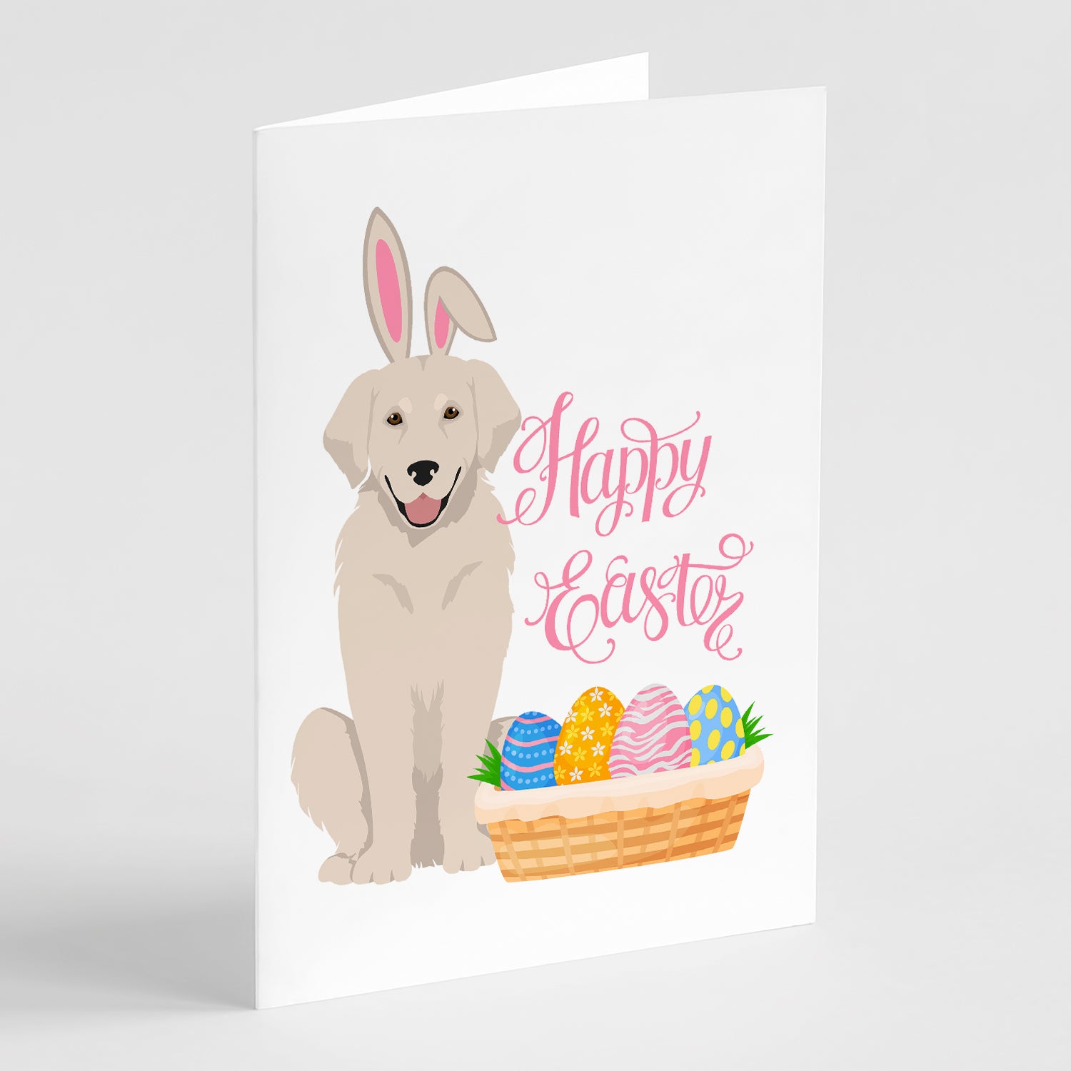 Buy this Cream Golden Retriever Easter Greeting Cards and Envelopes Pack of 8