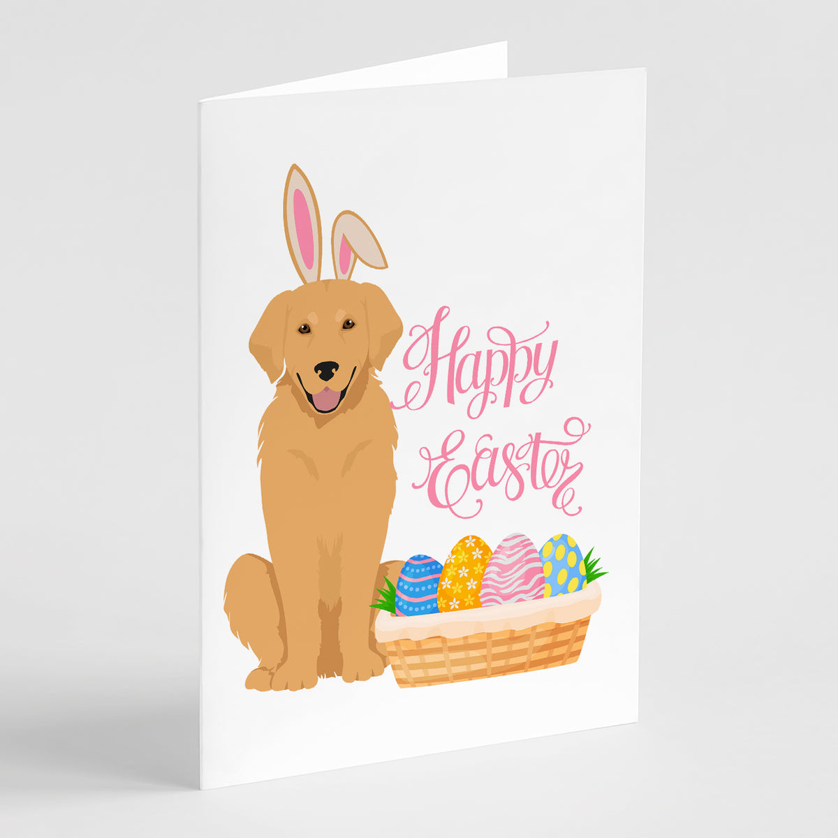 Buy this Gold Golden Retriever Easter Greeting Cards and Envelopes Pack of 8