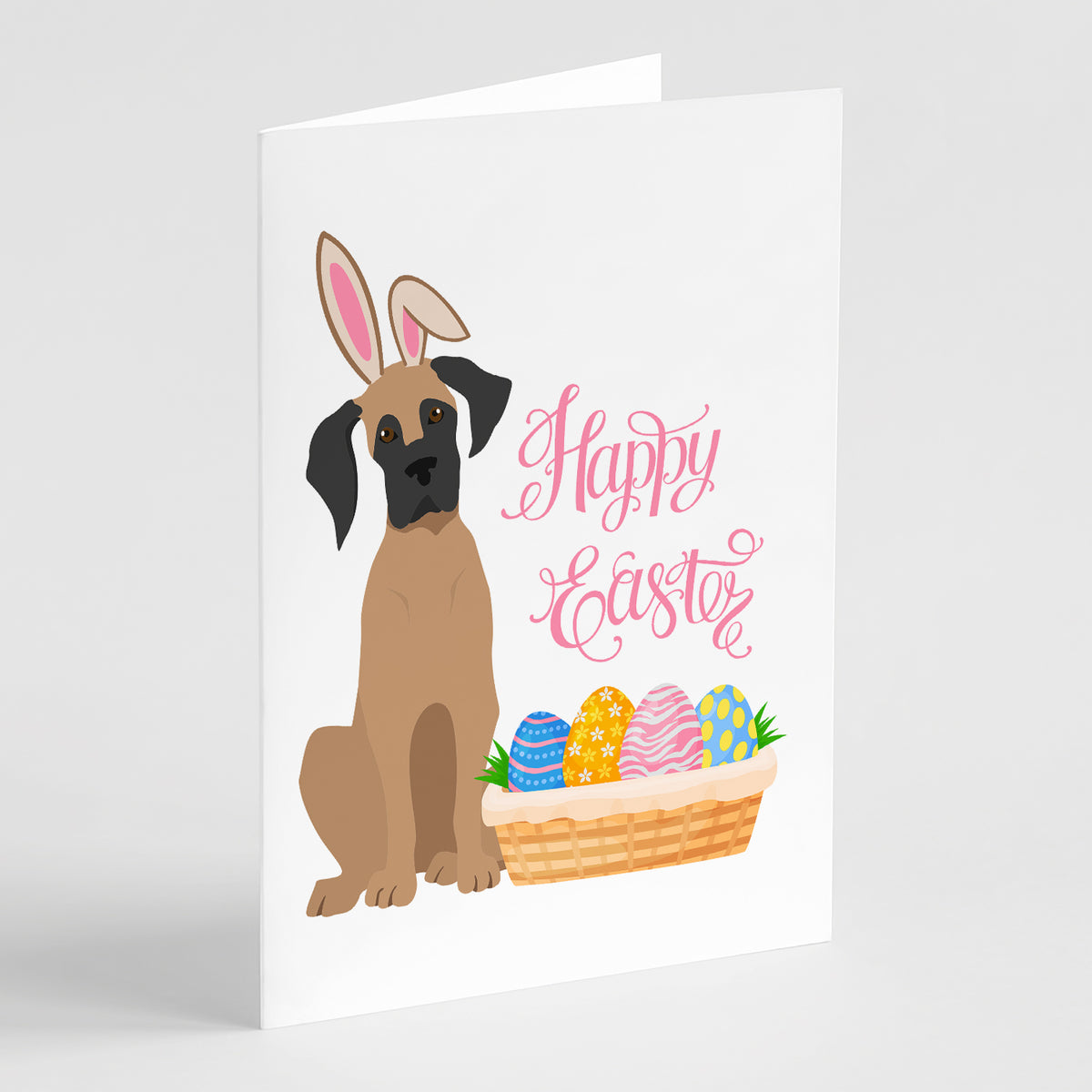 Buy this Fawn Great Dane Easter Greeting Cards and Envelopes Pack of 8
