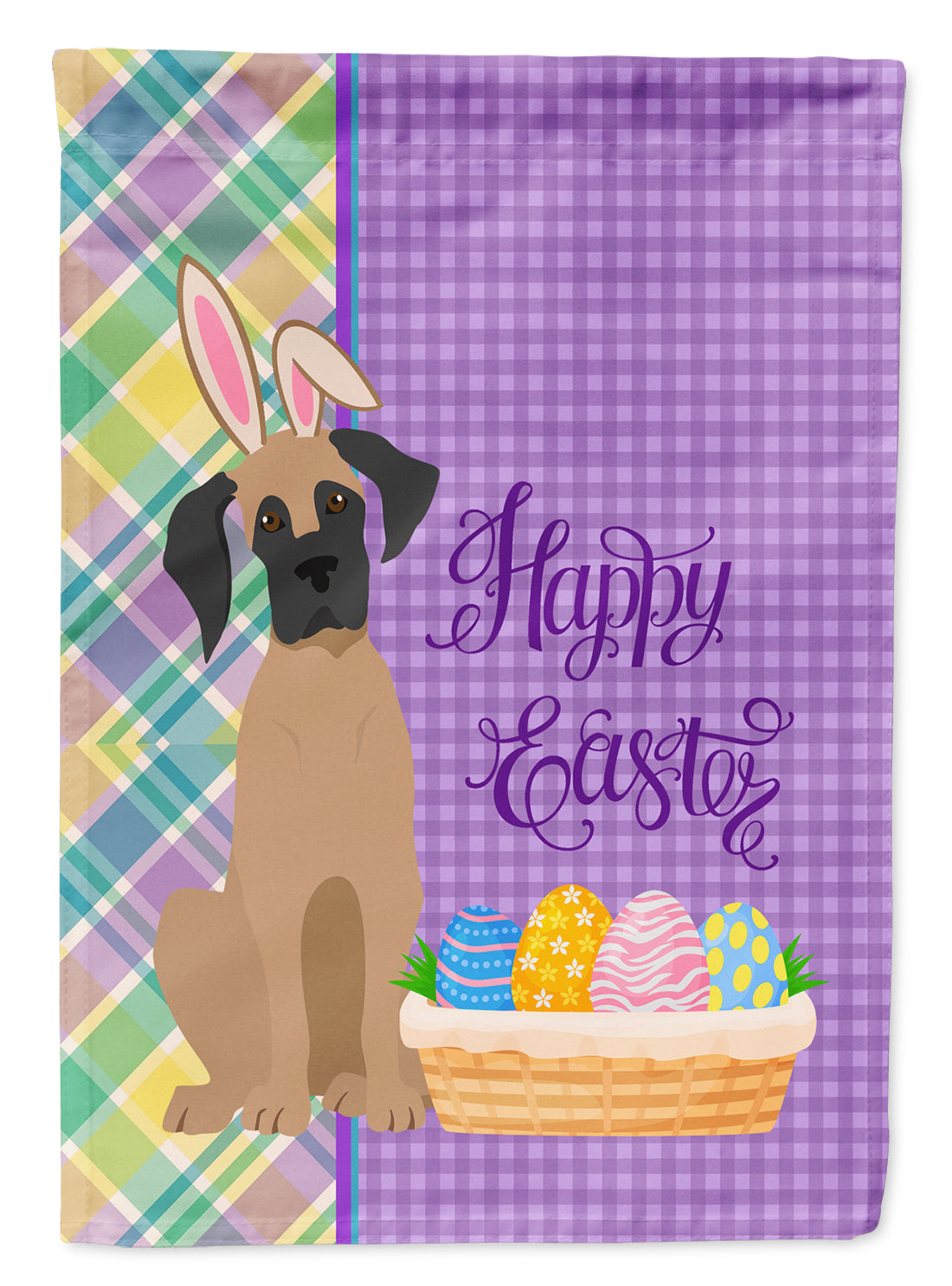 Fawn Great Dane Easter Flag Garden Size  the-store.com.