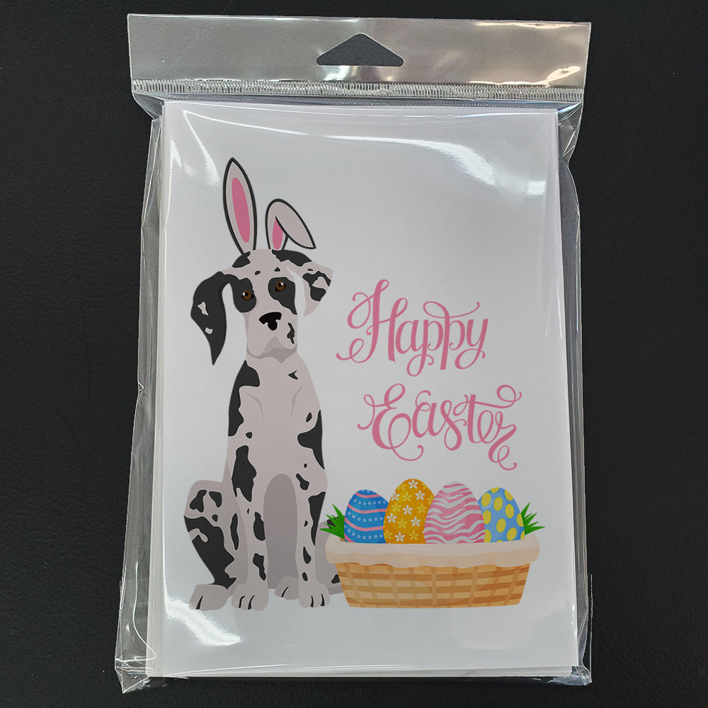 Harlequin Great Dane Easter Greeting Cards and Envelopes Pack of 8 - the-store.com