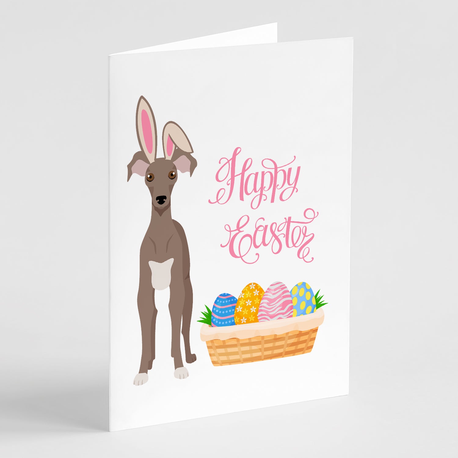 Buy this Fawn Italian Greyhound Easter Greeting Cards and Envelopes Pack of 8