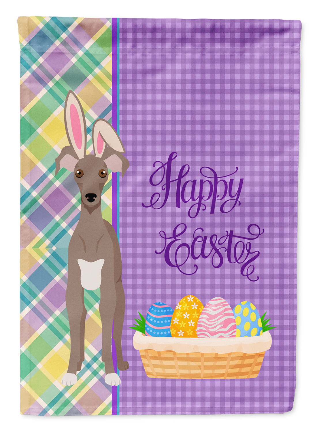 Fawn Italian Greyhound Easter Flag Garden Size  the-store.com.