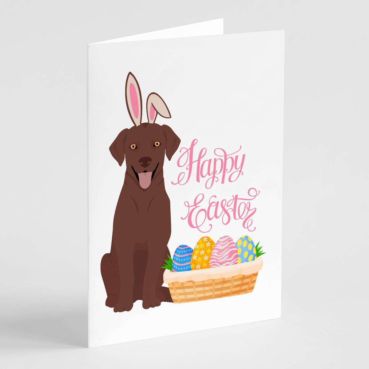 Buy this Chocolate Labrador Retriever Easter Greeting Cards and Envelopes Pack of 8