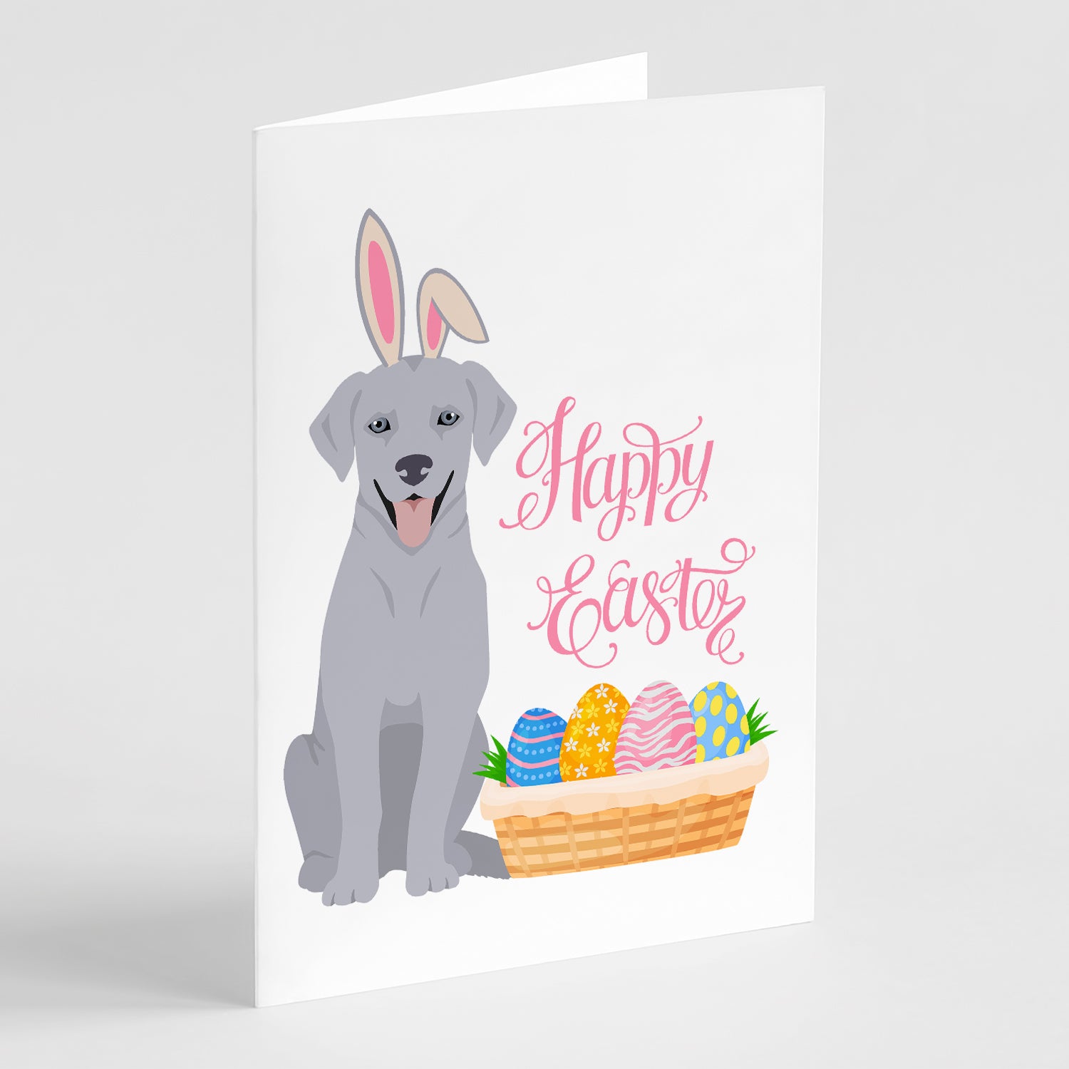 Buy this Silver Labrador Retriever Easter Greeting Cards and Envelopes Pack of 8