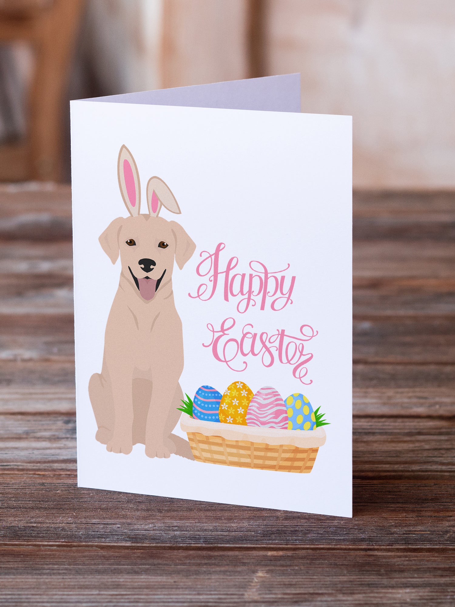 Yellow Labrador Retriever Easter Greeting Cards and Envelopes Pack of 8 - the-store.com