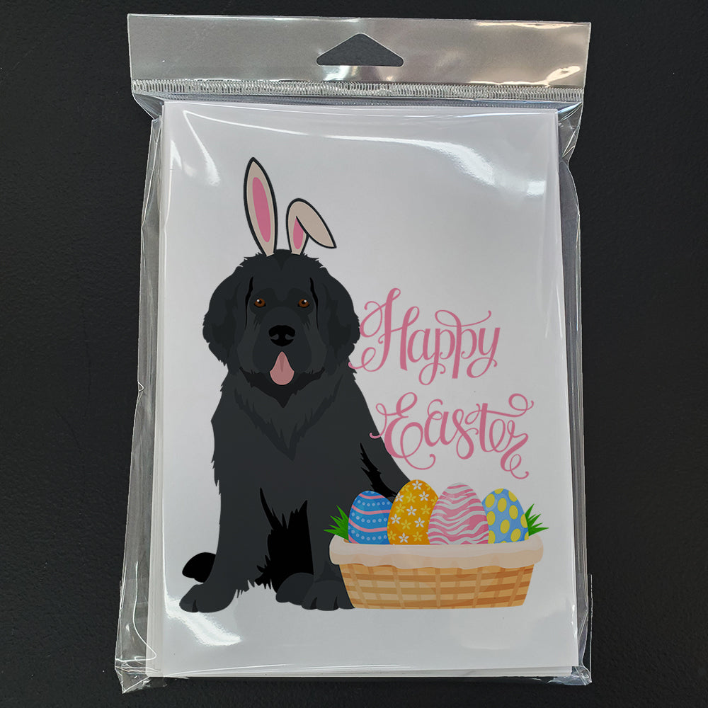 Black Newfoundland Easter Greeting Cards and Envelopes Pack of 8 - the-store.com