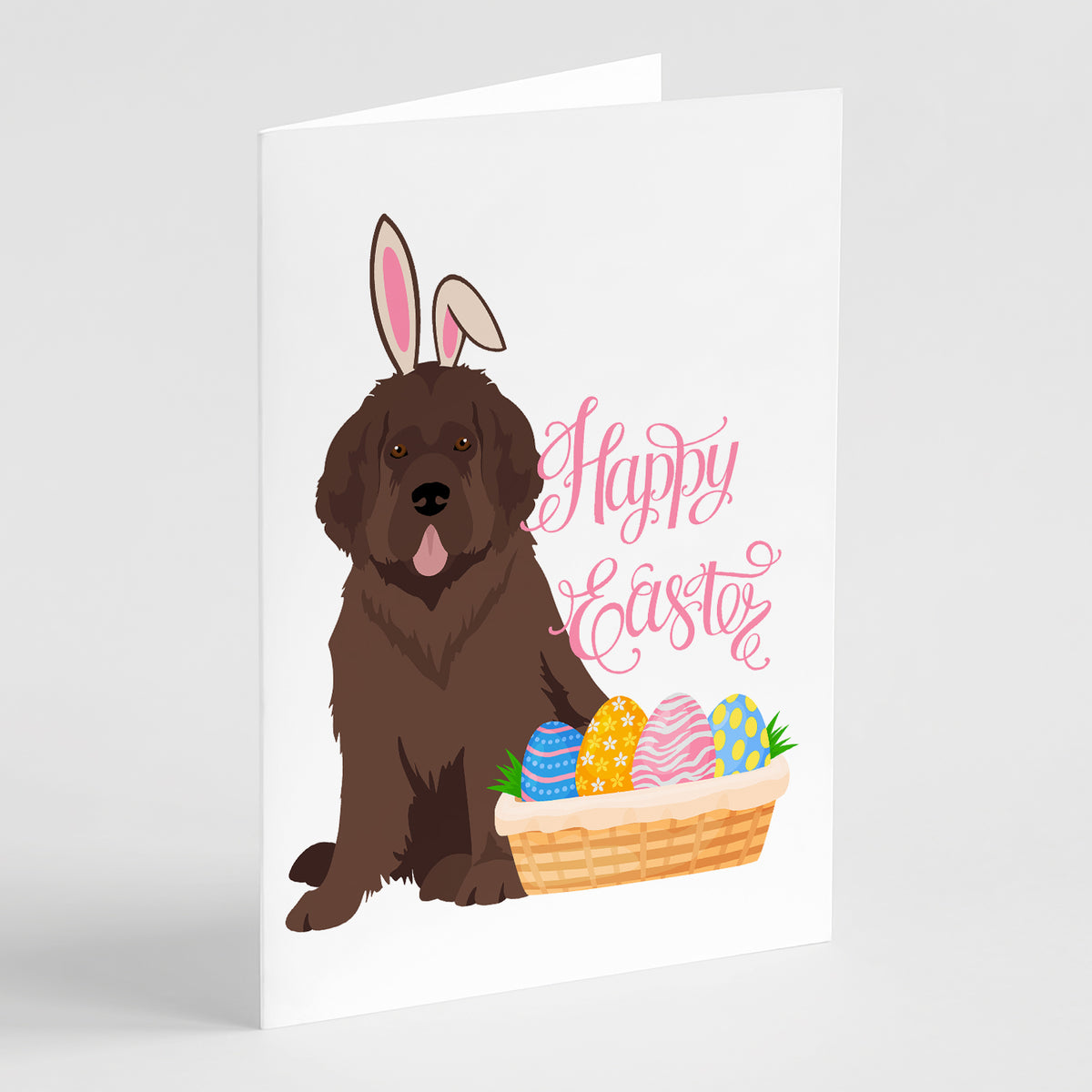 Buy this Brown Newfoundland Easter Greeting Cards and Envelopes Pack of 8
