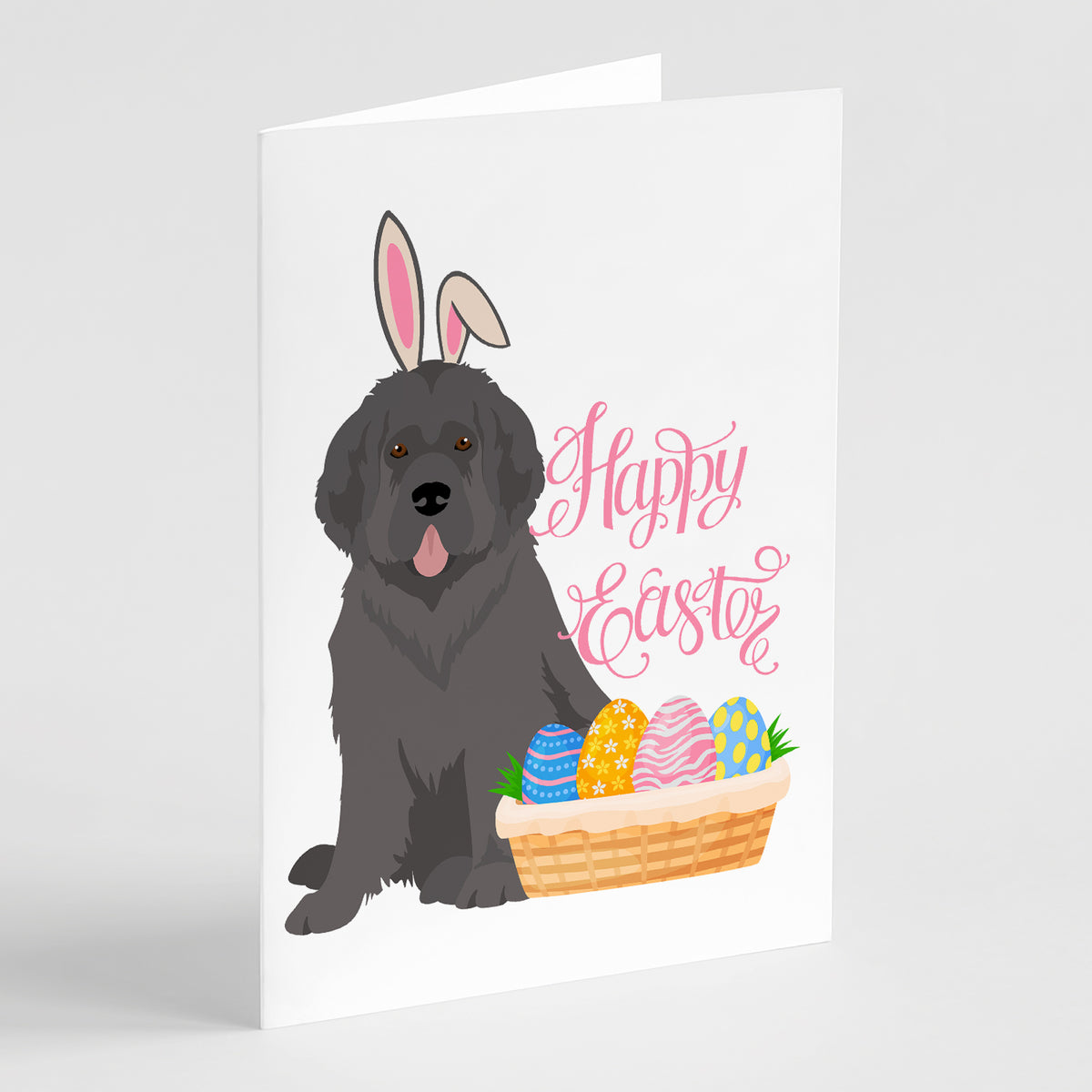 Buy this Grey Newfoundland Easter Greeting Cards and Envelopes Pack of 8