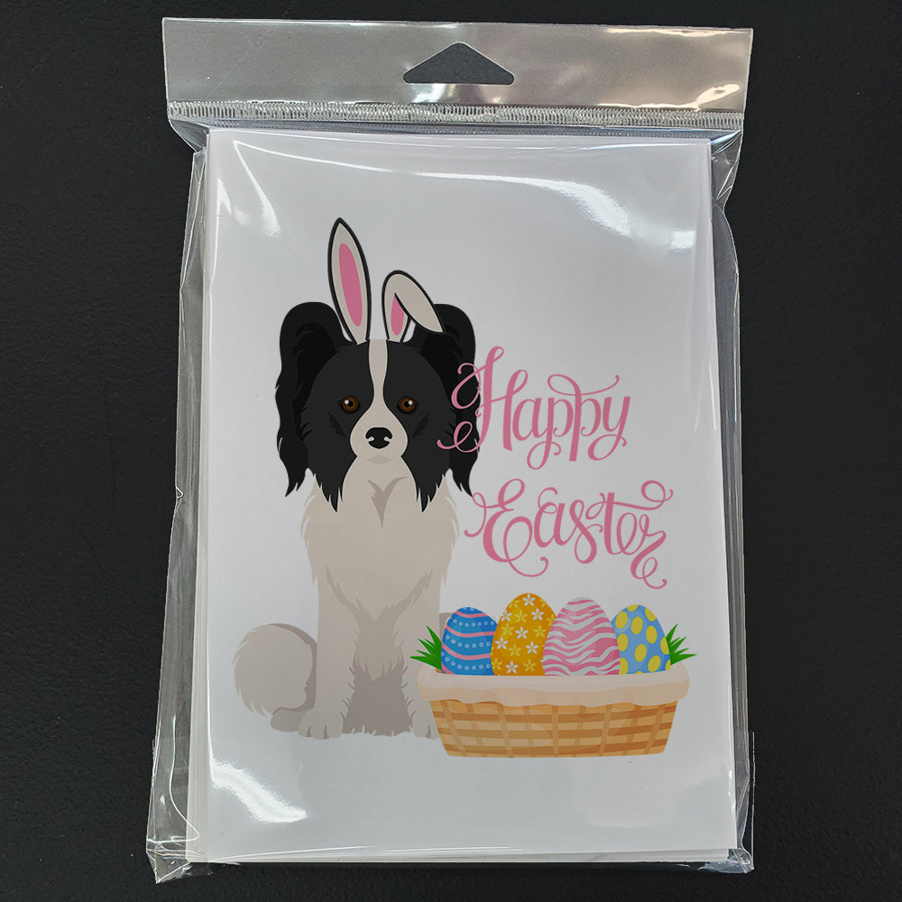 Black and White Papillon Easter Greeting Cards and Envelopes Pack of 8 - the-store.com