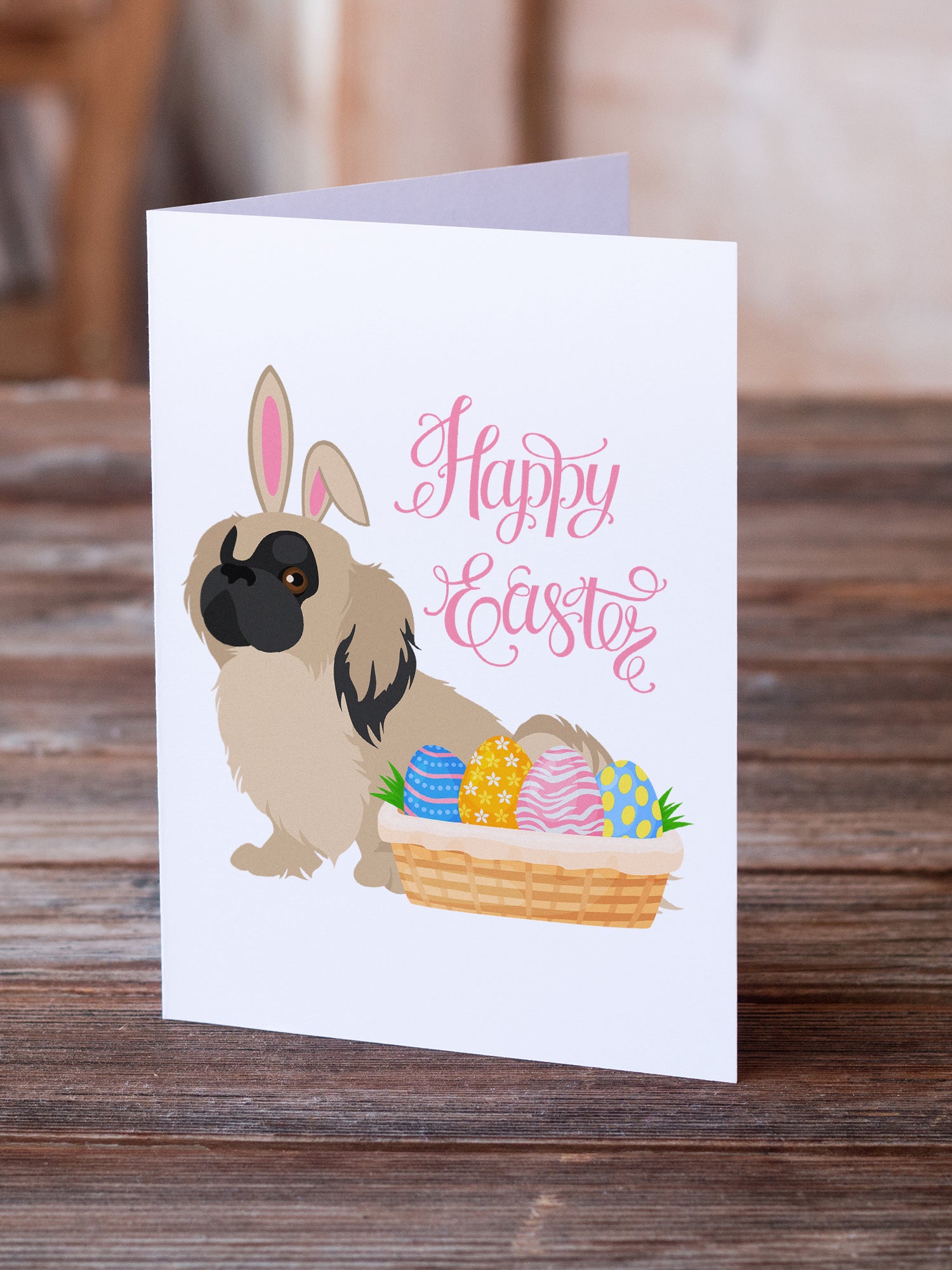 Cream Pekingese Easter Greeting Cards and Envelopes Pack of 8 - the-store.com