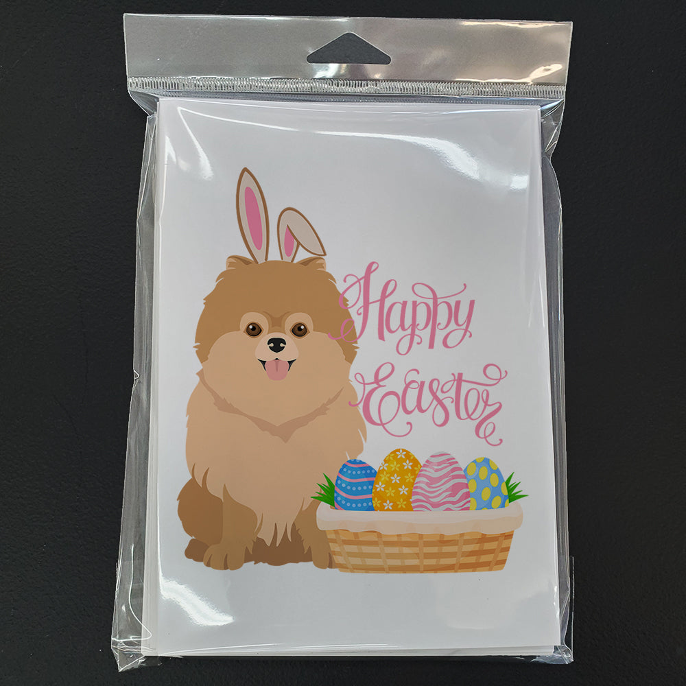 Orange Pomeranian Easter Greeting Cards and Envelopes Pack of 8 - the-store.com