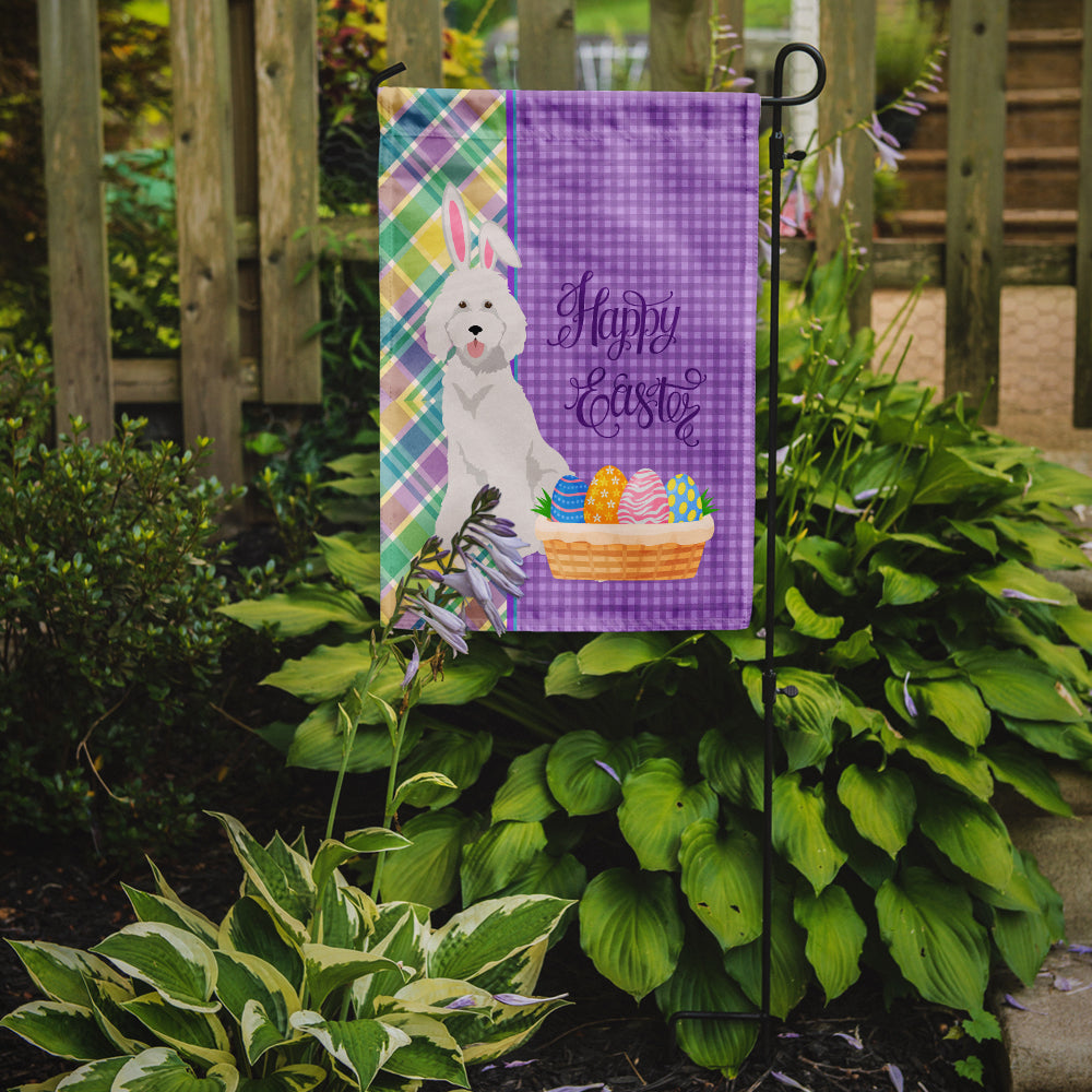 Standard White Poodle Easter Flag Garden Size  the-store.com.
