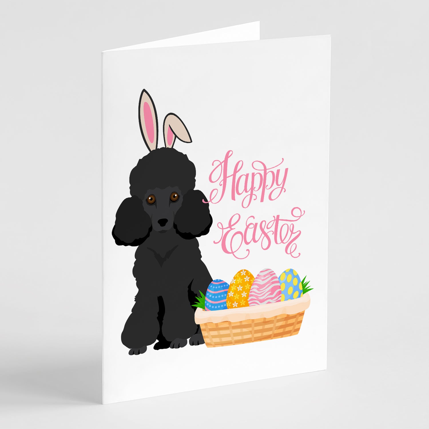 Buy this Toy Black Poodle Easter Greeting Cards and Envelopes Pack of 8