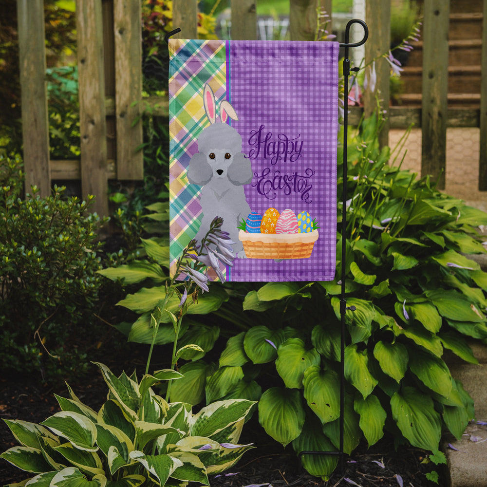 Toy Silver Poodle Easter Flag Garden Size  the-store.com.