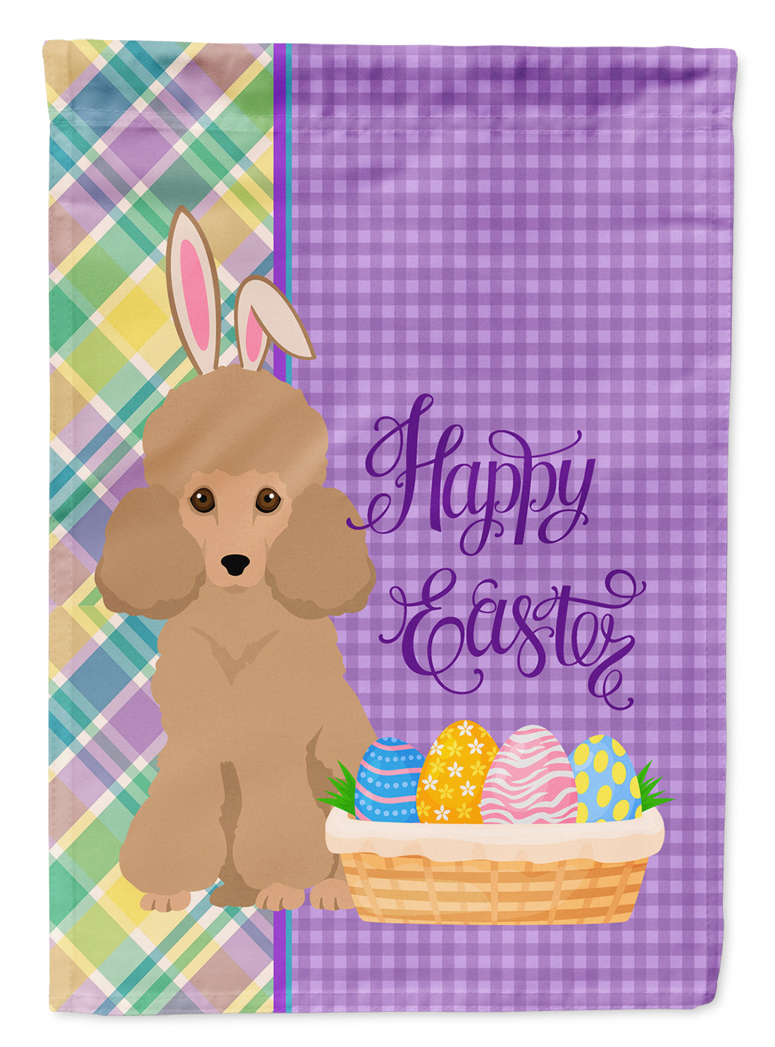 Toy Apricot Poodle Easter Flag Garden Size