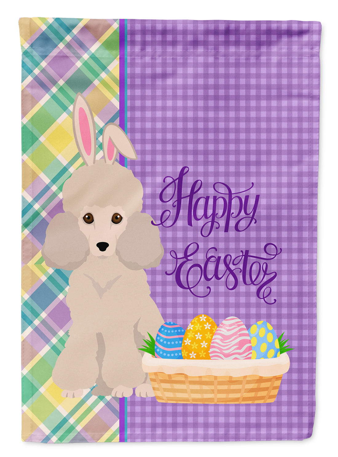 Toy Cream Poodle Easter Flag Garden Size
