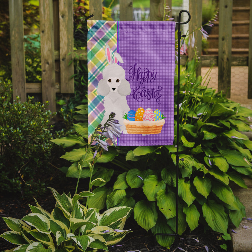 Toy White Poodle Easter Flag Garden Size  the-store.com.