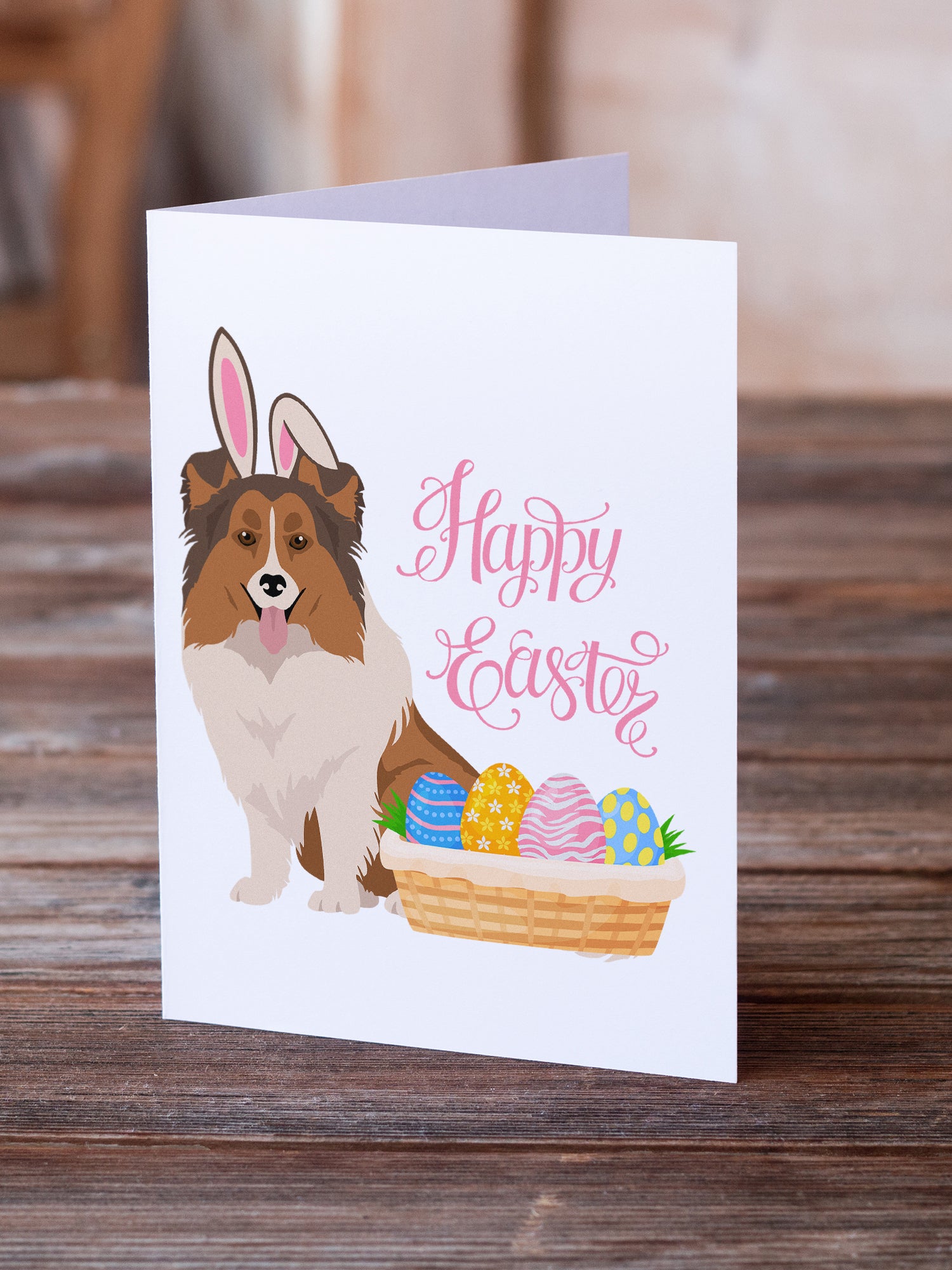 Buy this Sable Sheltie Easter Greeting Cards and Envelopes Pack of 8