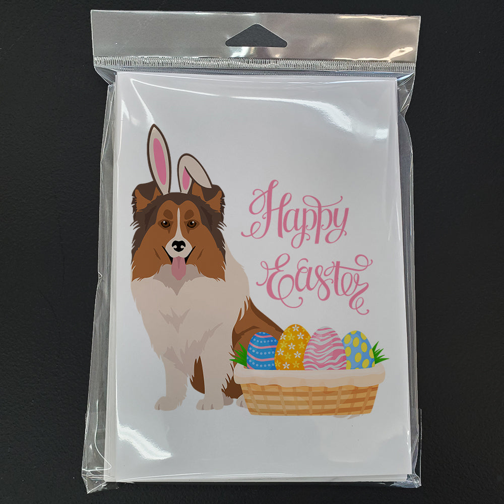 Sable Sheltie Easter Greeting Cards and Envelopes Pack of 8 - the-store.com