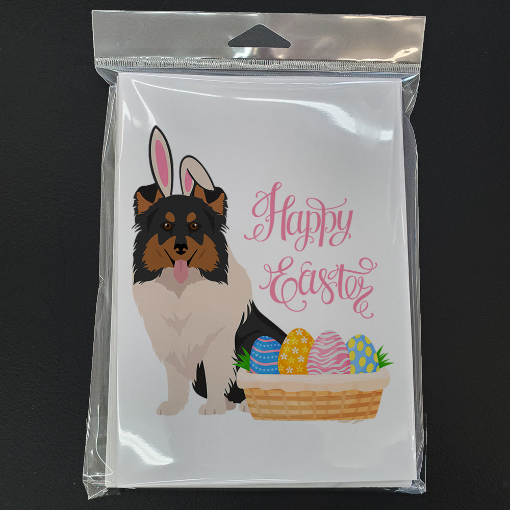 Tricolor Sheltie Easter Greeting Cards and Envelopes Pack of 8 - the-store.com