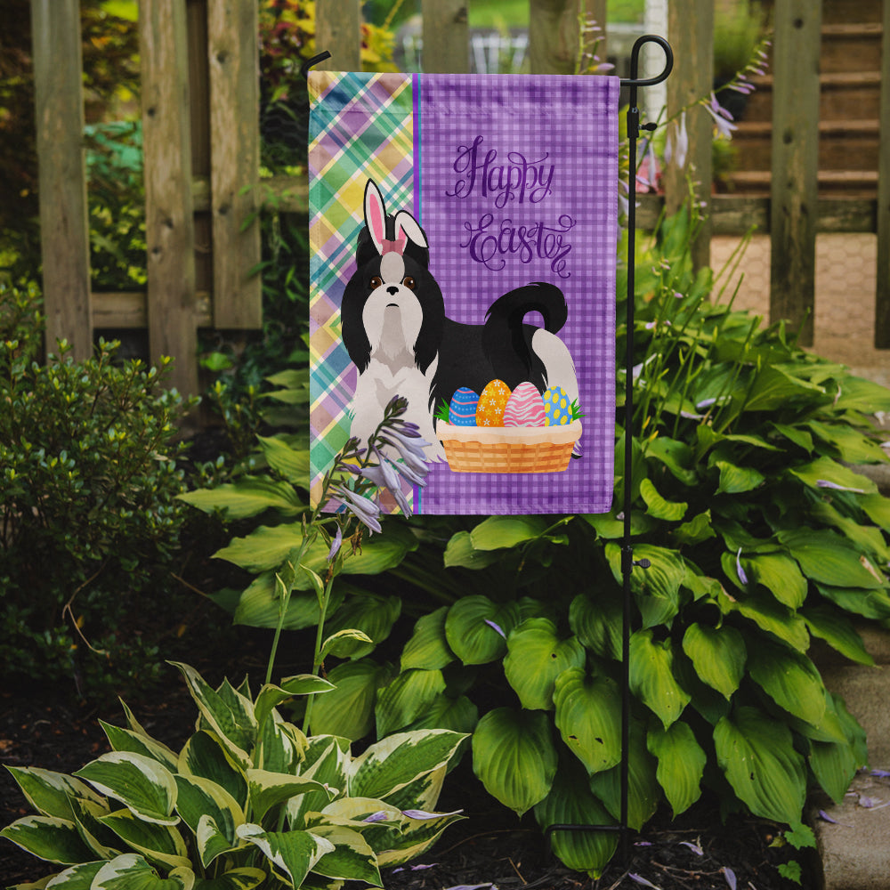 Black and White Shih Tzu Easter Flag Garden Size  the-store.com.