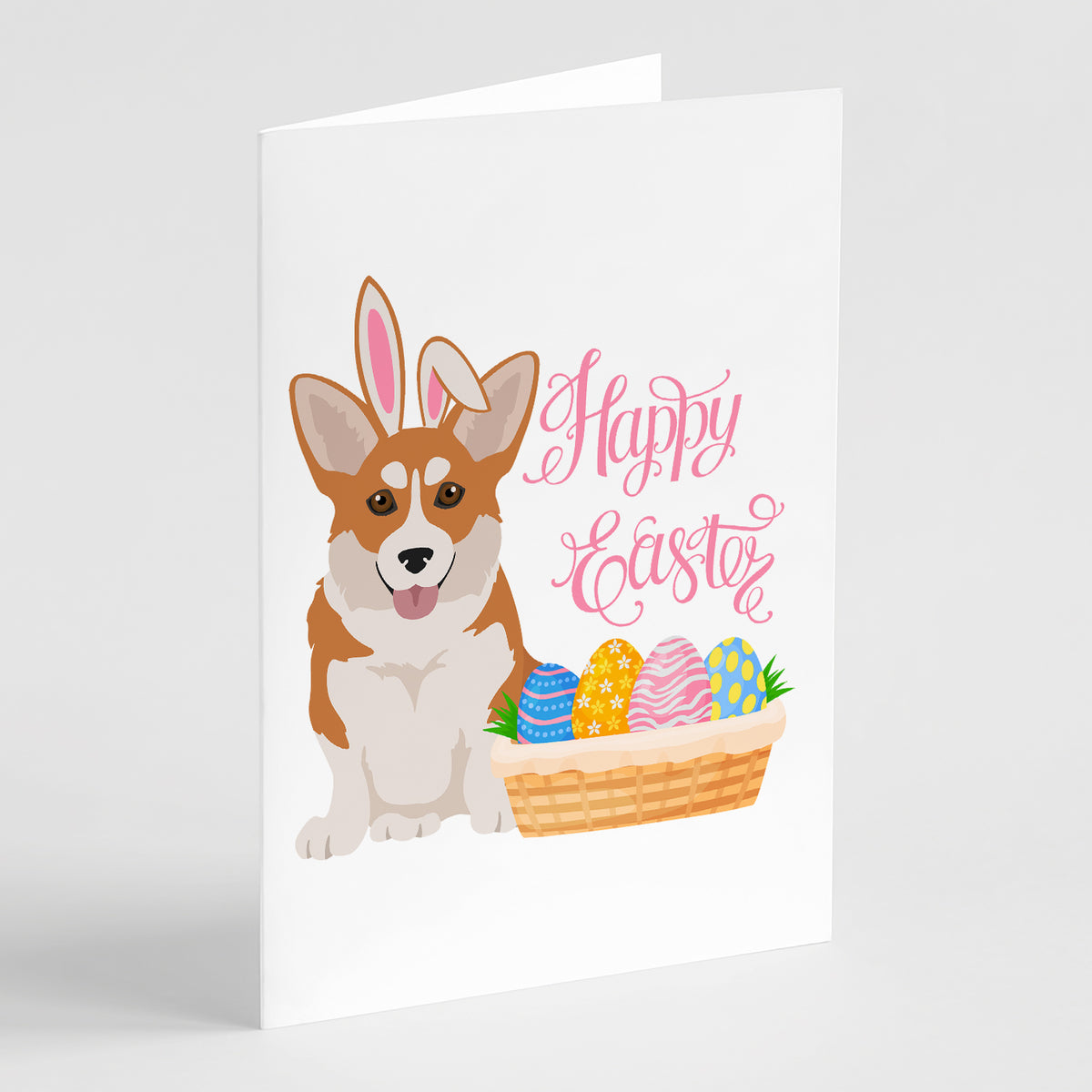 Buy this Red Pembroke Corgi Easter Greeting Cards and Envelopes Pack of 8