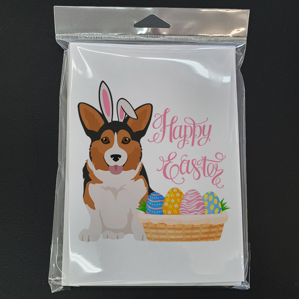 Sable Pembroke Corgi Easter Greeting Cards and Envelopes Pack of 8 - the-store.com