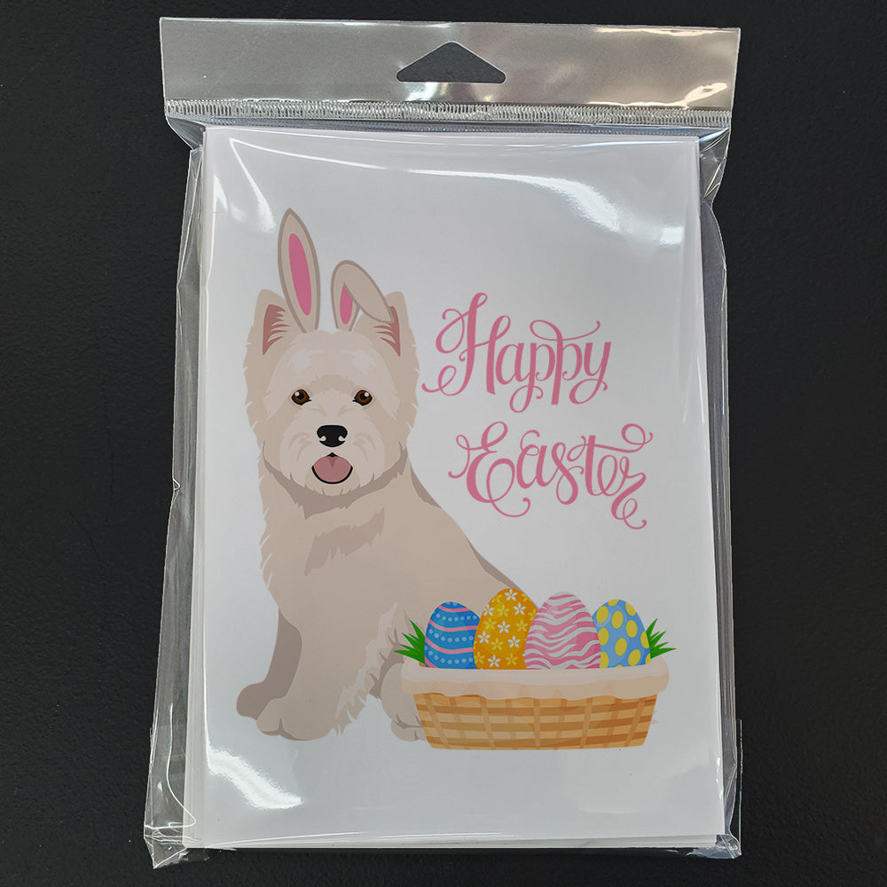 Westie West Highland White Terrier Easter Greeting Cards and Envelopes Pack of 8 - the-store.com
