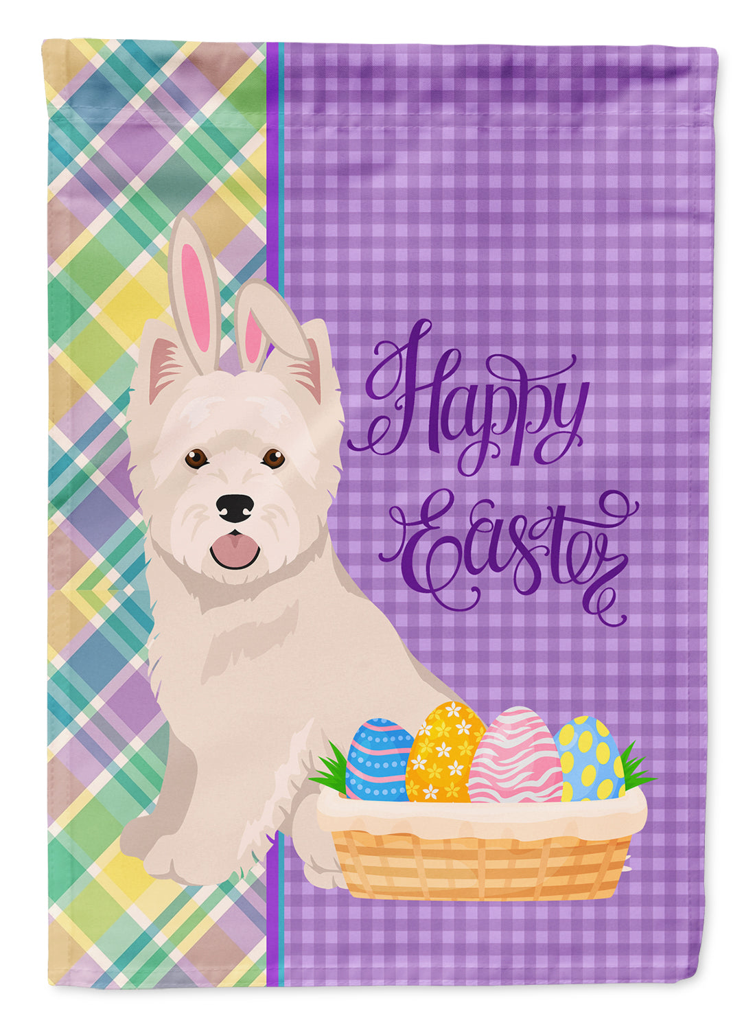 Westie West Highland White Terrier Easter Flag Garden Size