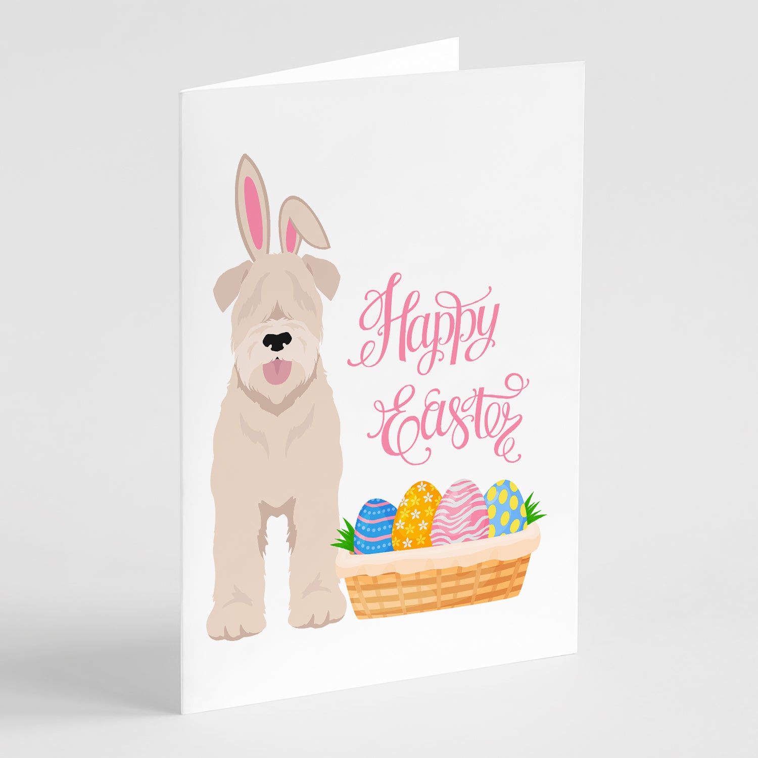 Buy this Soft Coated Wheaten Terrier Easter Greeting Cards and Envelopes Pack of 8