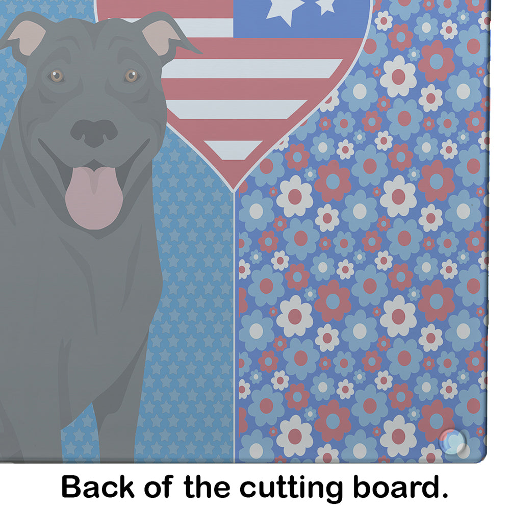 Black Pit Bull Terrier USA American Glass Cutting Board Large - the-store.com