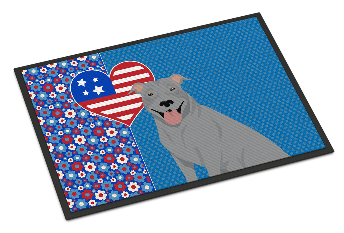 Buy this Blue Pit Bull Terrier USA American Indoor or Outdoor Mat 24x36