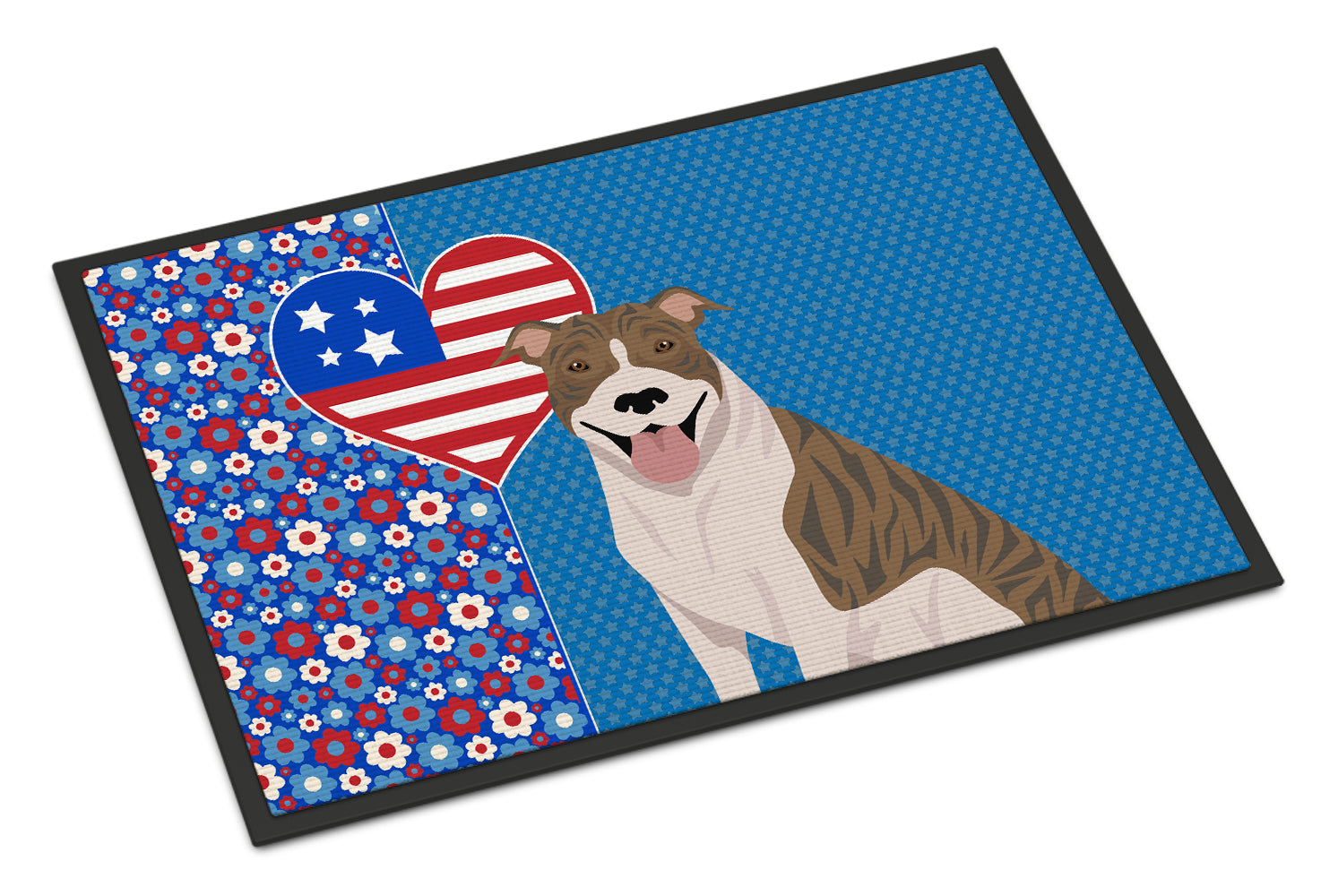 Buy this Fawn Brindle Pit Bull Terrier USA American Indoor or Outdoor Mat 24x36